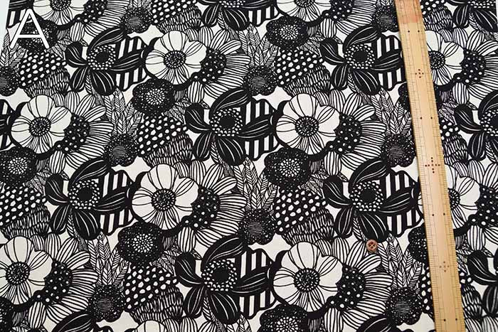 Cotton 10/1 Canvas Printed Fabric Art Flower Mini - nomura tailor