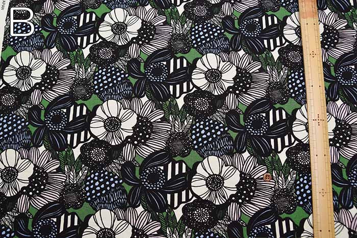 Cotton 10/1 Canvas Printed Fabric Art Flower Mini - nomura tailor