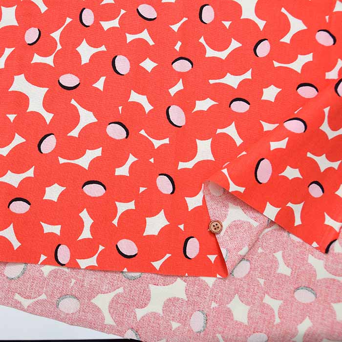 10/1 Cotton canvas printed fabric Daisy - nomura tailor
