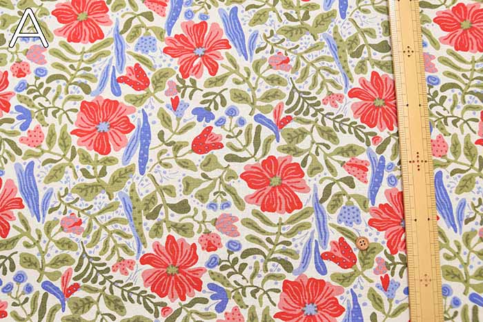 C/L Canvas Printed Fabric Flower Arashi - nomura tailor