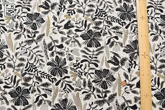 C/L Canvas Printed Fabric Flower Arashi - nomura tailor