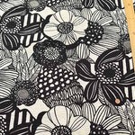 Cotton Poplin Ripple Printed Fabric Art Flower - nomura tailor