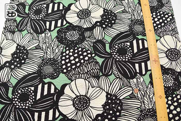 Cotton Poplin Ripple Printed Fabric Art Flower - nomura tailor