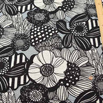 Cotton Poplin Ripple Printed Fabric Art Flower - nomura tailor