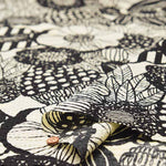 Cotton Poplin Ripple Printed Fabric Art Flower - nomura tailor