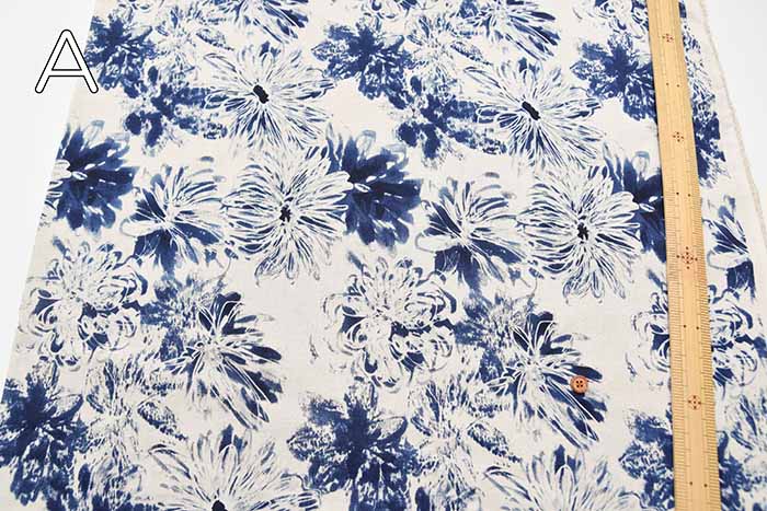 Cotton sheeting printed fabric Soft and fluffy pewter - nomura tailor