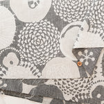 Cotton Jacquard Fabric - Ink Blue Flowers - nomura tailor