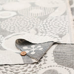 Cotton Jacquard Fabric - Ink Blue Flowers - nomura tailor