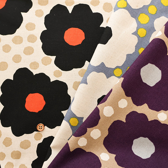 C/L Canvas Print Fabric - Graupel - nomura tailor