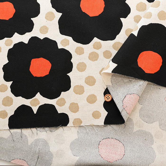 C/L Canvas Print Fabric - Graupel - nomura tailor