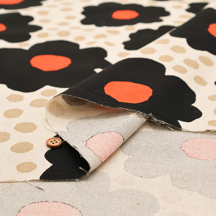 C/L Canvas Print Fabric - Graupel - nomura tailor