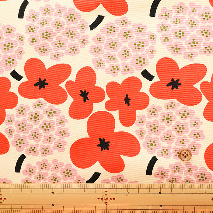Cotton Twill Print Fabric - Bouquet - nomura tailor