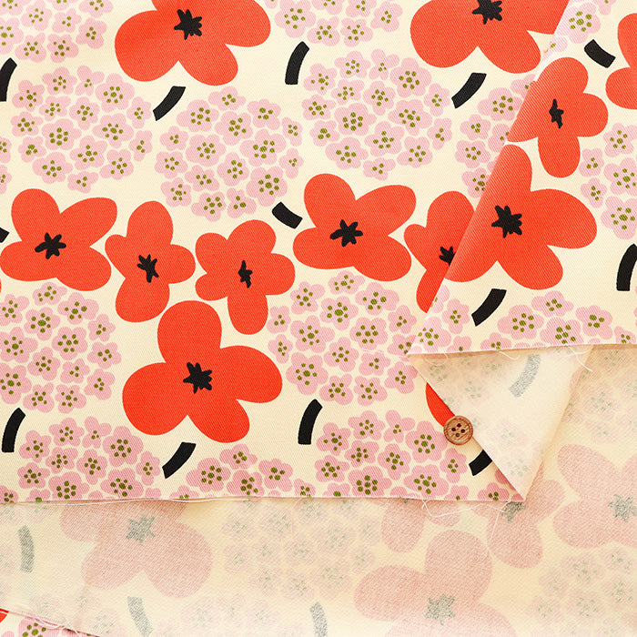 Cotton Twill Print Fabric - Bouquet - nomura tailor