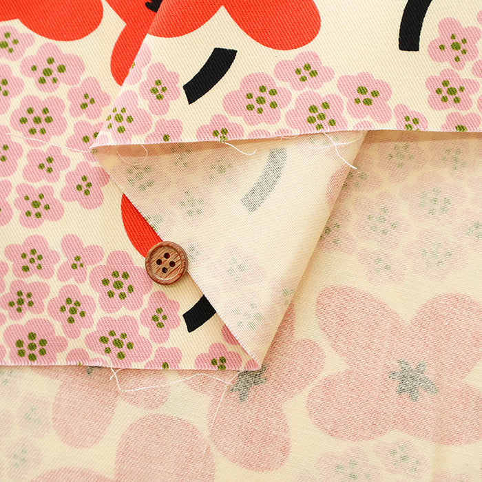 Cotton Twill Print Fabric - Bouquet - nomura tailor