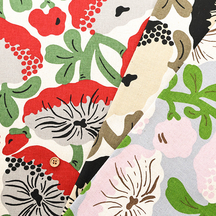 C/L Canvas Print Fabric - Flower in Meal