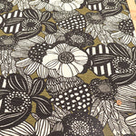 Cotton Poplin Ripple Printed Fabric - Art Flower - nomura tailor