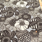 Cotton Poplin Ripple Printed Fabric - Art Flower - nomura tailor