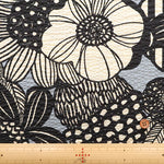 Cotton Poplin Ripple Printed Fabric - Art Flower - nomura tailor