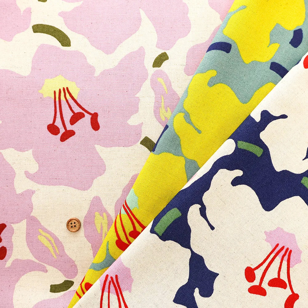 C/L Canvas Printed Fabric - Lily - nomura tailor