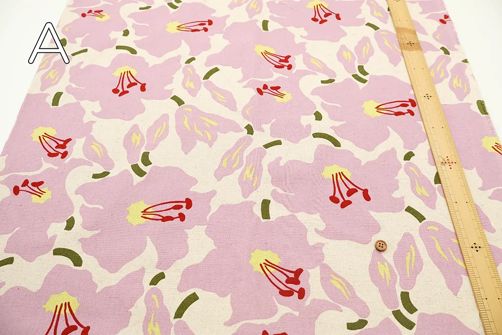 C/L Canvas Printed Fabric - Lily - nomura tailor