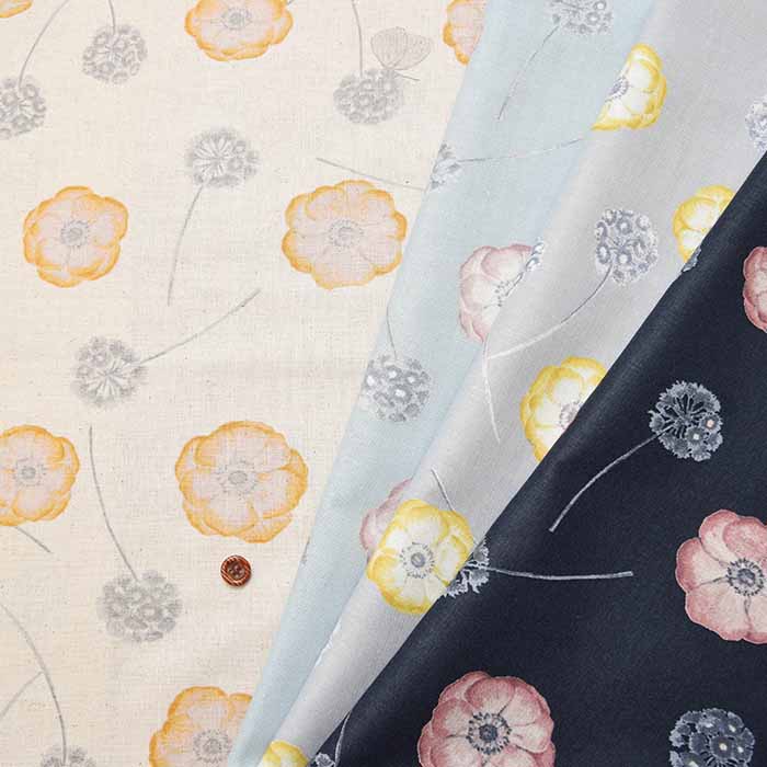 C/L seating print fabric Moment anemone - nomura tailor