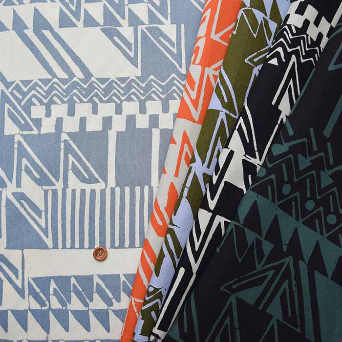 Cotton 40 Broad print fabric geometric pattern - nomura tailor