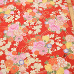 Cotton Bee Foil Print Fabric Chrysanthemum - nomura tailor