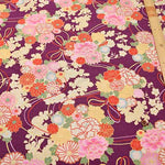 Cotton Bee Foil Print Fabric Chrysanthemum - nomura tailor