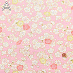 Cotton dobby lamé printed fabric Japanese Pattern Sakura - nomura tailor