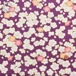 Cotton dobby lamé printed fabric Japanese Pattern Sakura - nomura tailor