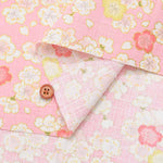 Cotton dobby lamé printed fabric Japanese Pattern Sakura - nomura tailor