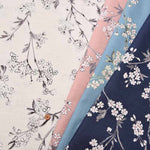 Cotton dobby Japanese pattern printed fabric Sakura - nomura tailor