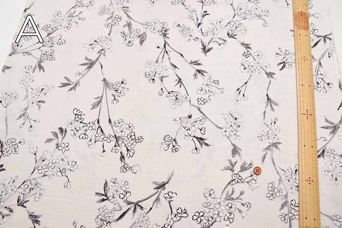 Cotton dobby Japanese pattern printed fabric Sakura - nomura tailor