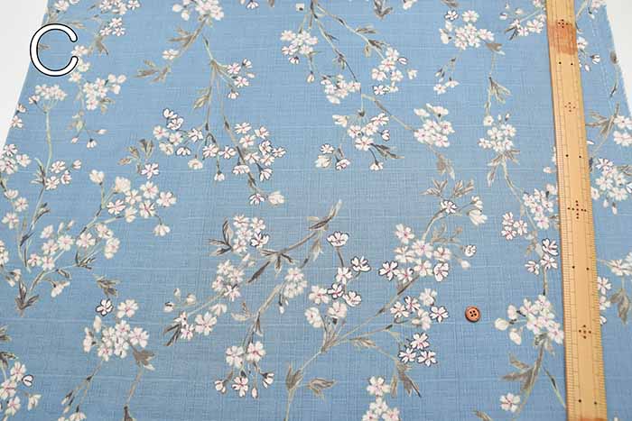 Cotton dobby Japanese pattern printed fabric Sakura - nomura tailor