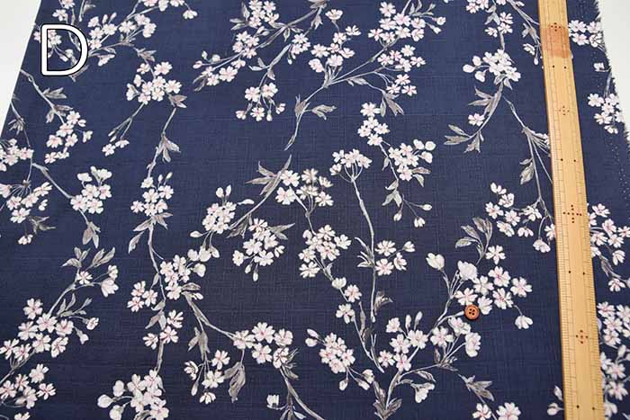 Cotton dobby Japanese pattern printed fabric Sakura - nomura tailor