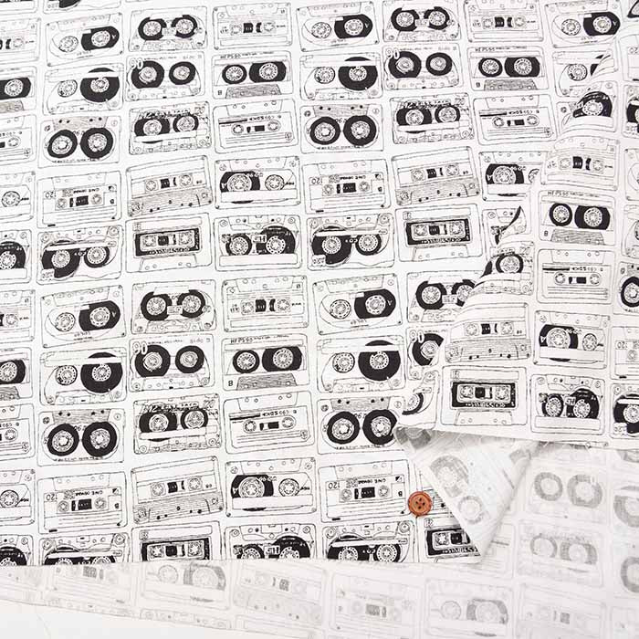 Cotton 40 broadcloth printed fabric Cassette - nomura tailor