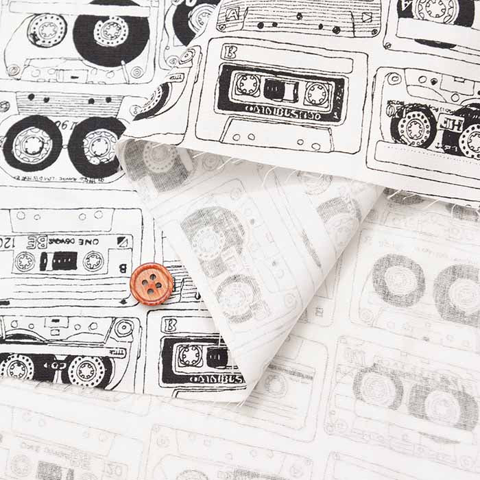 Cotton 40 broadcloth printed fabric Cassette - nomura tailor