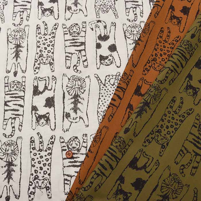 Cotton 40 broadcloth printed fabric Animal - nomura tailor