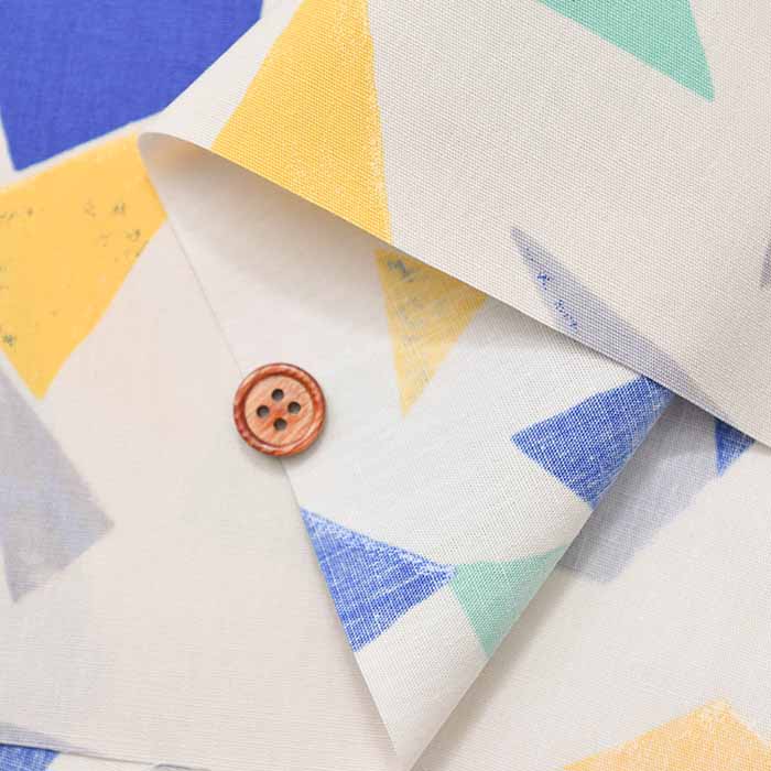 Cotton 40 broadcloth printed fabric Triangle - nomura tailor