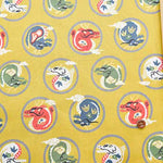 Cotton 20 sheeting gold pigment printed fabric Tatsu - nomura tailor