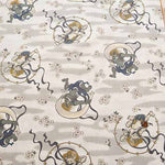 Cotton dobby printed fabric Wind God and Thunder God - nomura tailor