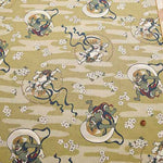 Cotton dobby printed fabric Wind God and Thunder God - nomura tailor