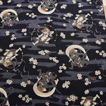 Cotton dobby printed fabric Wind God and Thunder God - nomura tailor