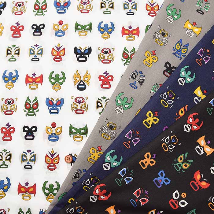 Cotton 60 lowne printed fabric Lucha Libre - nomura tailor