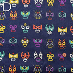 Cotton 60 lowne printed fabric Lucha Libre - nomura tailor