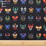 Cotton 60 lowne printed fabric Lucha Libre - nomura tailor