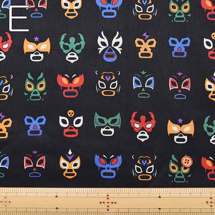 Cotton 60 lowne printed fabric Lucha Libre - nomura tailor