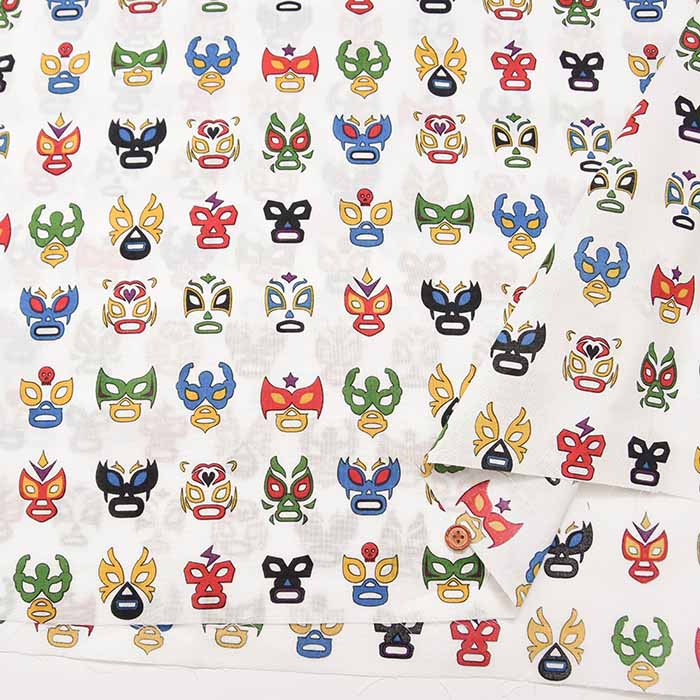 Cotton 60 lowne printed fabric Lucha Libre - nomura tailor