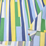 Cotton 40 broadcloth printed fabric block stripe - nomura tailor