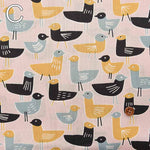 Cotton 60 Loan Printed Fabric Scandinavian Bird - nomura tailor